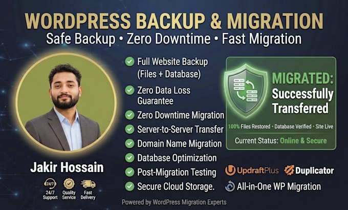 do wordpress maintenance, backup, updates and support