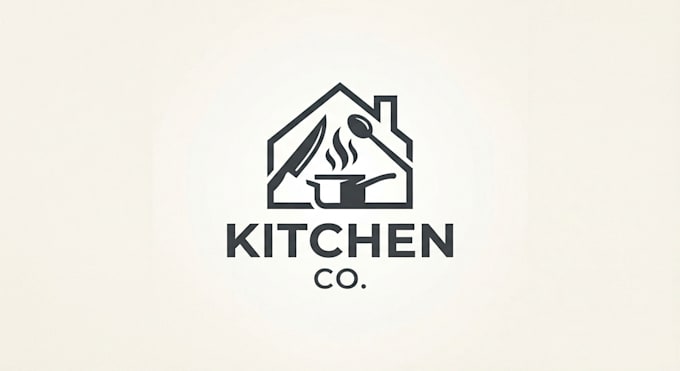 design a modern kitchen logo for your brand
