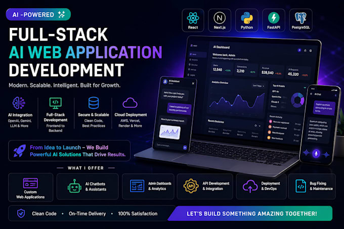 develop a full stack ai web app