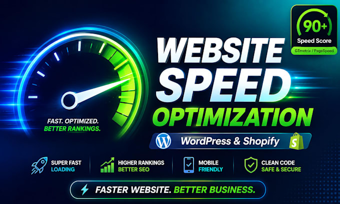 speed optimize your wordpress or shopify website