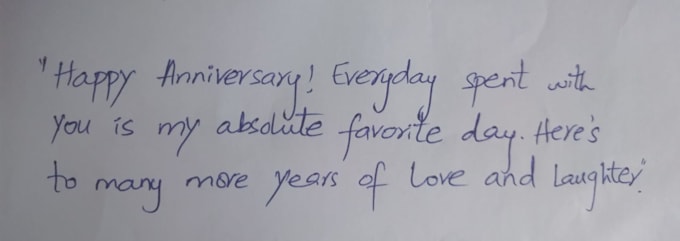 write romantic handwritten letters, love notes and poems