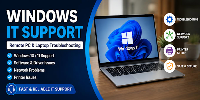 troubleshoot windows PC laptop software and network problems