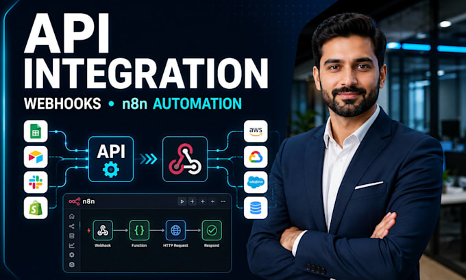 integrate apis and webhooks using n8n automation