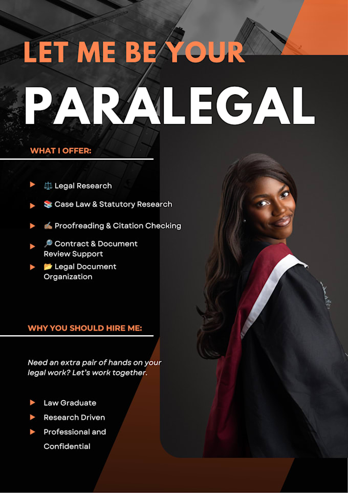 be your reliable paralegal
