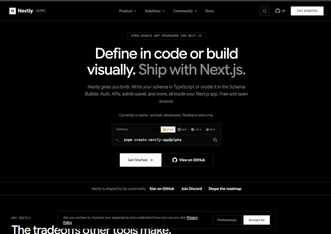 develop a custom nextjs website or web app