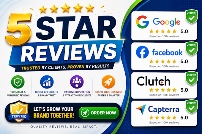 review your gmb, clutch, g2, capterra, bbb, facebook or any website