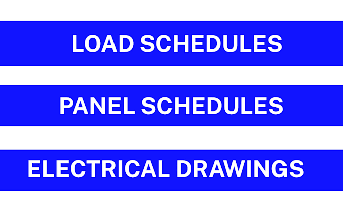 make load and panel schedules for your projects