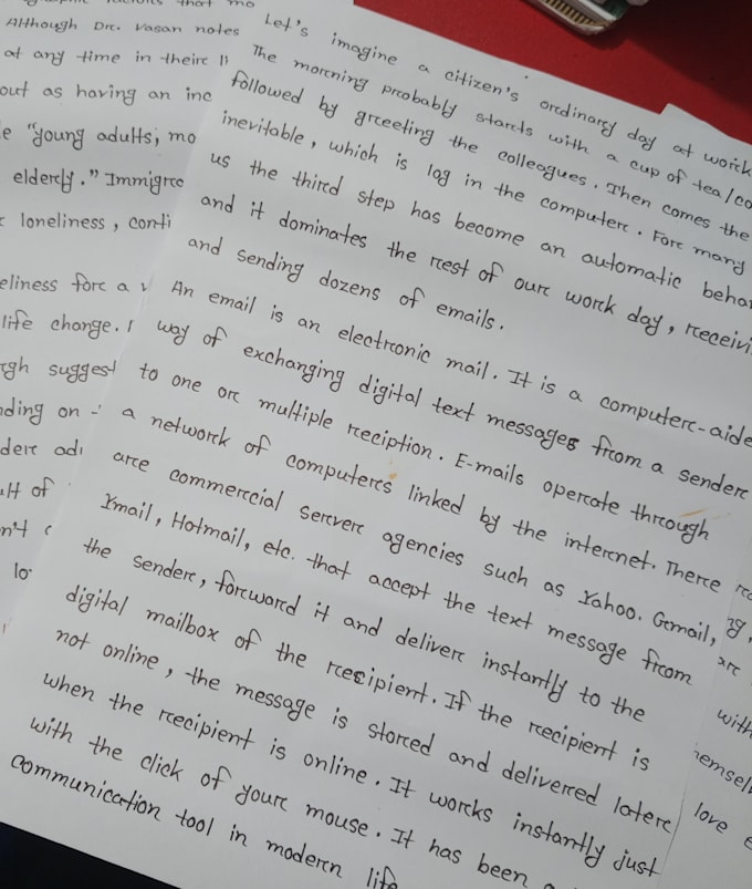 provide professional handwriting and custom photography