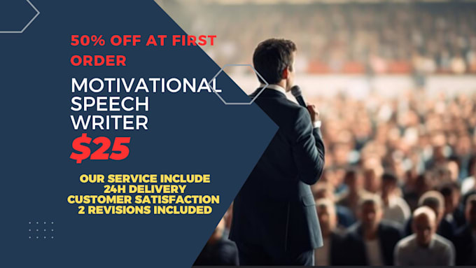 write powerful motivational speech for events and corporate