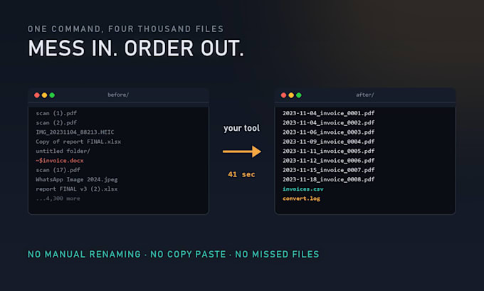 write a python script to batch process or convert your files