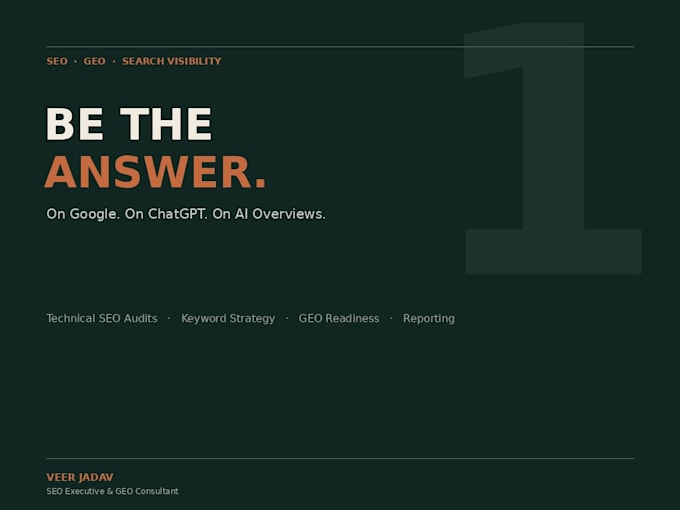 optimize your SEO and GEO for google and ai search