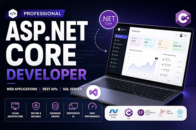 develop asp net core web application or rest api