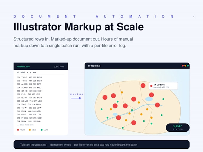 batch process your photoshop and illustrator files with a script