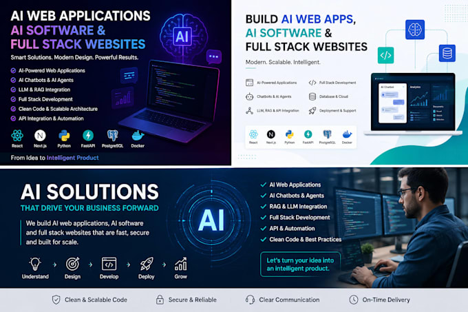 build custom ai web applications, ai software, and websites
