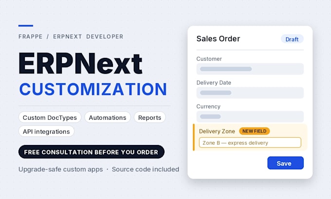 customize and develop your erpnext and frappe system