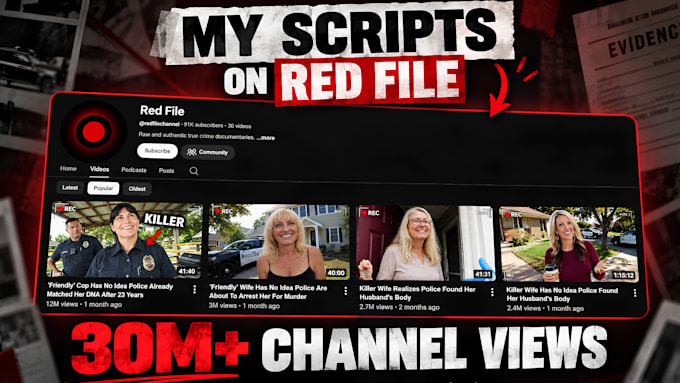 write a true crime and police bodycam youtube script