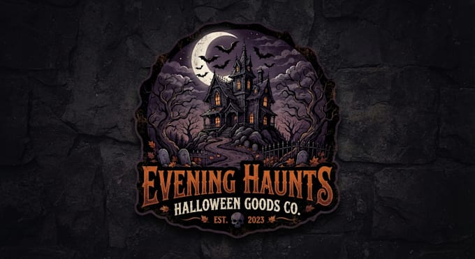 design a spooky halloween logo for your brand