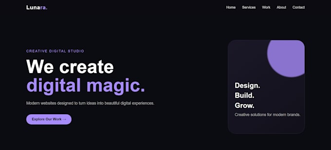 create modern responsive website using HTML CSS and java