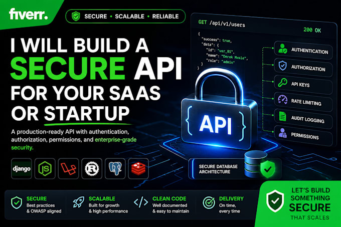 build a secure API for your saas or startup