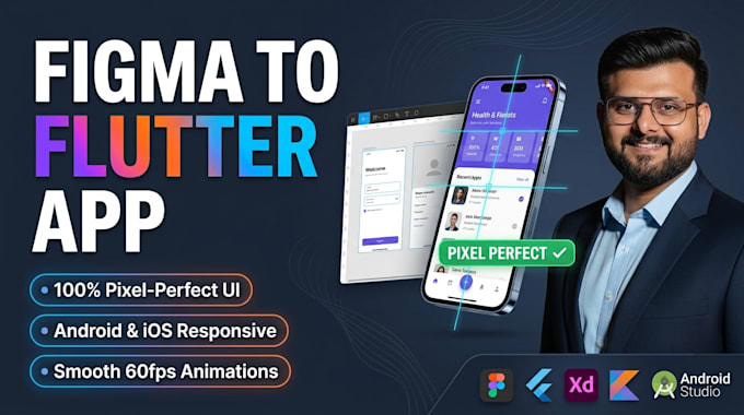 convert figma to flutter app pixel perfect android and ios ui with animation