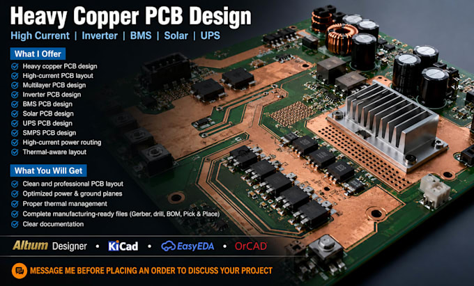 do heavy copper high current multilayer pcb for inverter, bms, solar, ups, smps