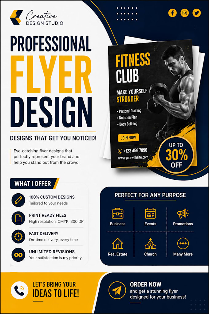 design professional canva flyer for your business