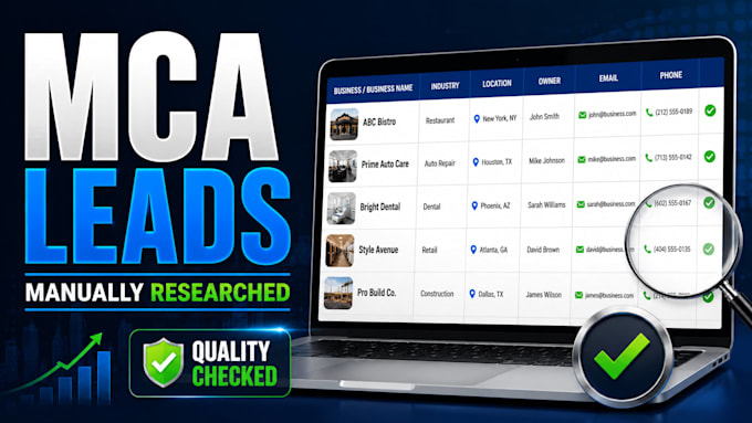 manually research and build targeted mca leads