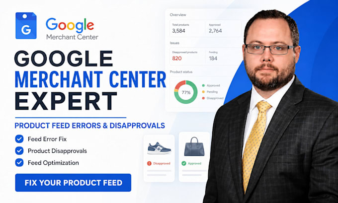 expert fix google merchant center, product feed errors and disapprovals
