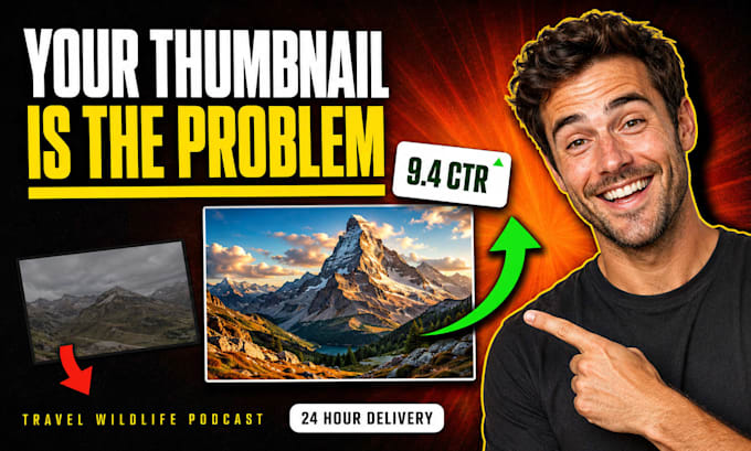 design documentary and travel youtube thumbnails that get clicks