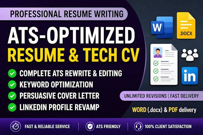 write and optimize ats tech and business resumes