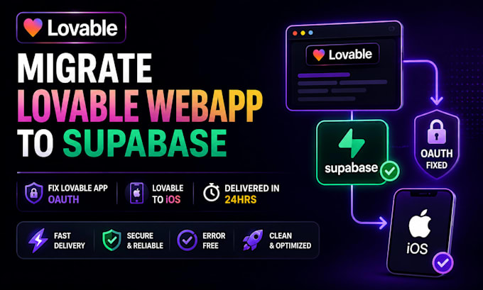 migrate lovable webapp to supabase fix lovable app oauth lovable to ios in 24hrs