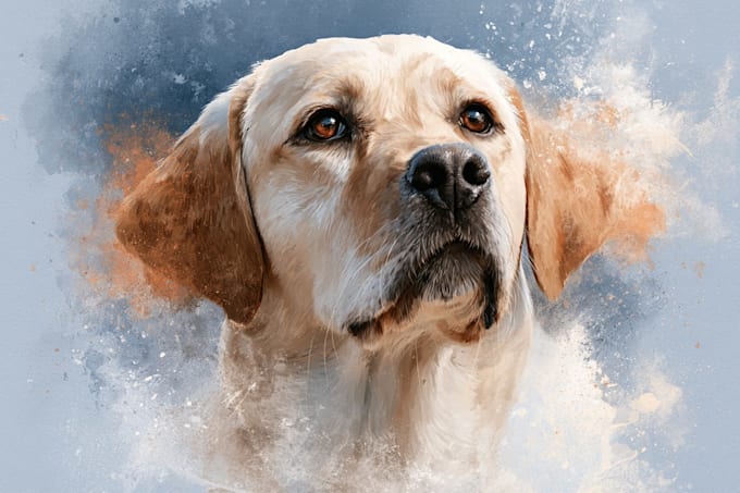 draw watercolor pet portrait