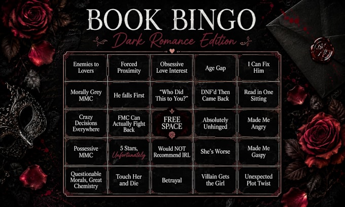 design book bingos for dark romance lovers