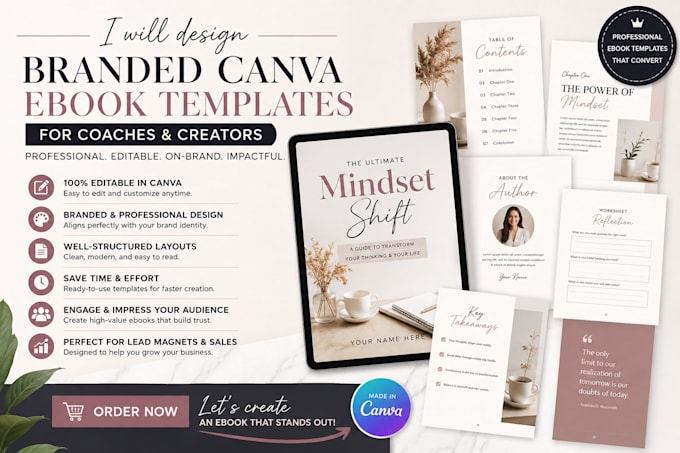 design branded canva ebook templates for coaches and creators