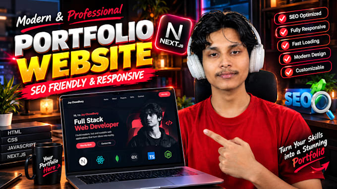 develop a SEO friendly responsive portfolio website