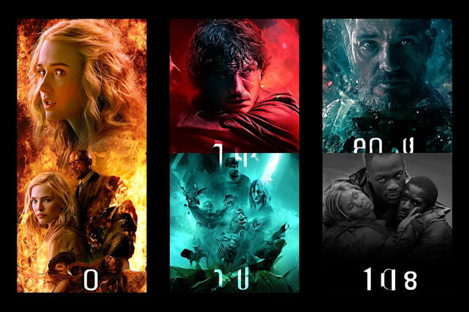 create an epic horror or action movie poster design