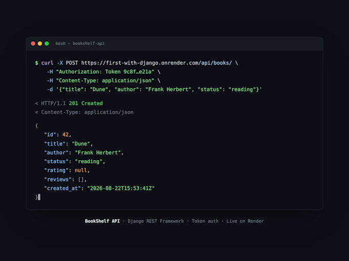 build a django rest API backend for your app