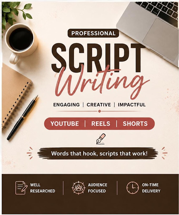 write engaging you tube instagram and short video scripts
