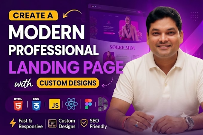 create a modern responsive landing page