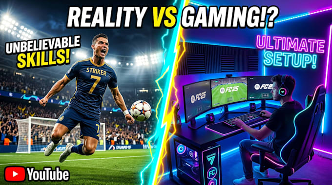 design high CTR sports and gaming youtube thumbnails