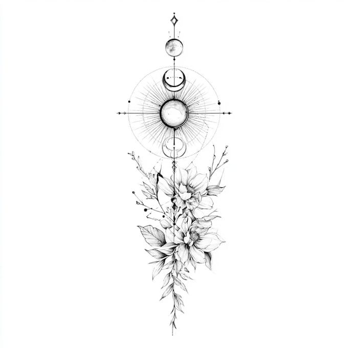 design a custom minimalist tattoo art