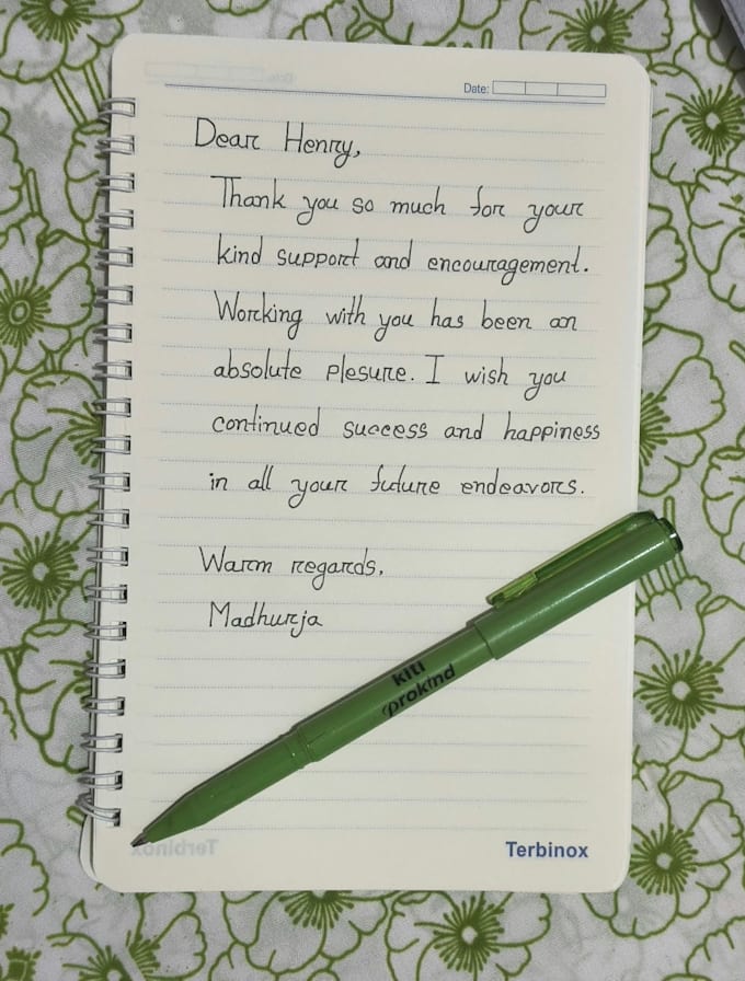 write beautiful handwritten letters,