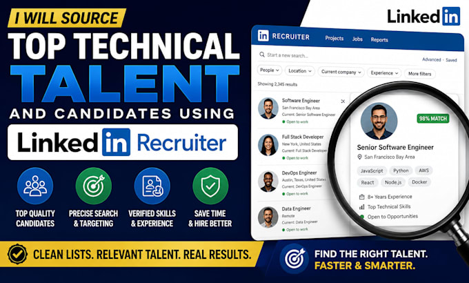 source top technical talent and candidates using linkedin recruiter