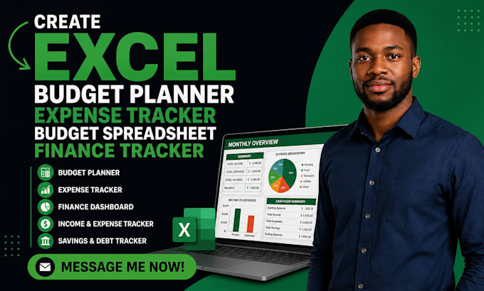 create excel budget planner, expense tracker, budget spreadsheet finance tracker