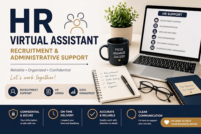 be your HR virtual assistant for recruitment and administrative support
