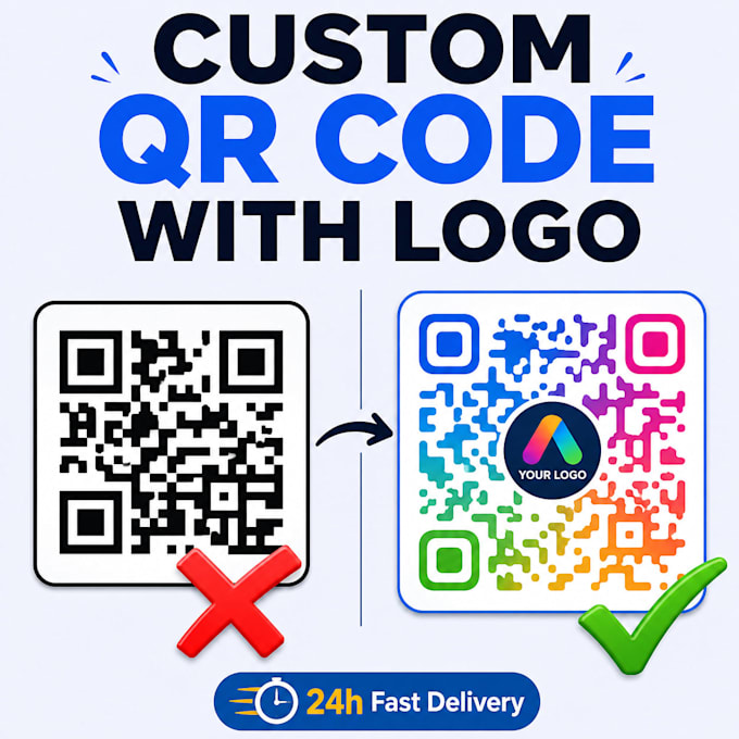 design custom unique qr code with logo for your business