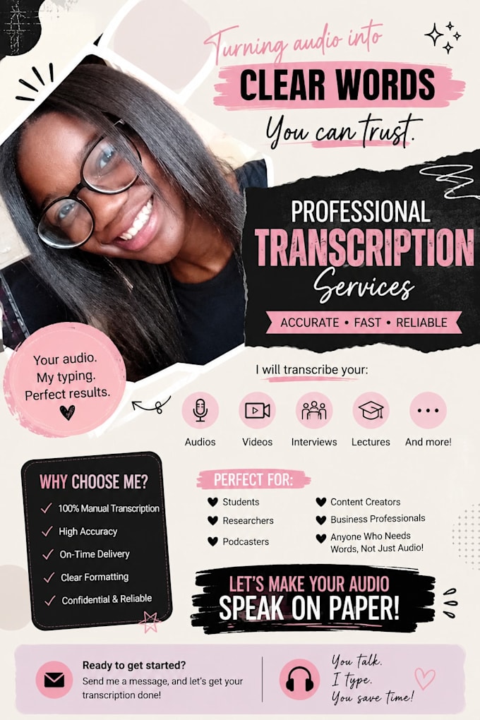 transcript a audio or video