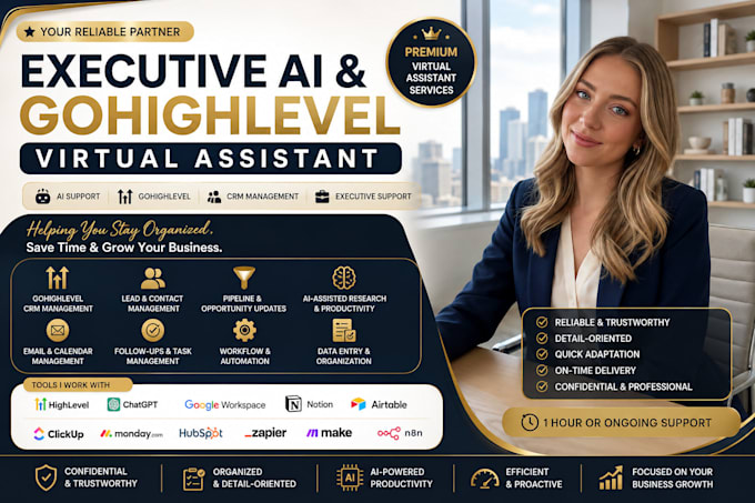 be your personal executive ai gohighlevel virtual assistant notion template