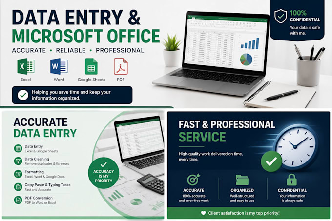 do professional data entry and microsoft office tasks