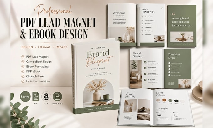 create professional pdf lead magnet ebook canva ebook design lead magnet design
